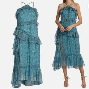 Cinq À Sept Rayner Ruffle Midi Dress
